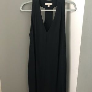 Black racer back shift dress